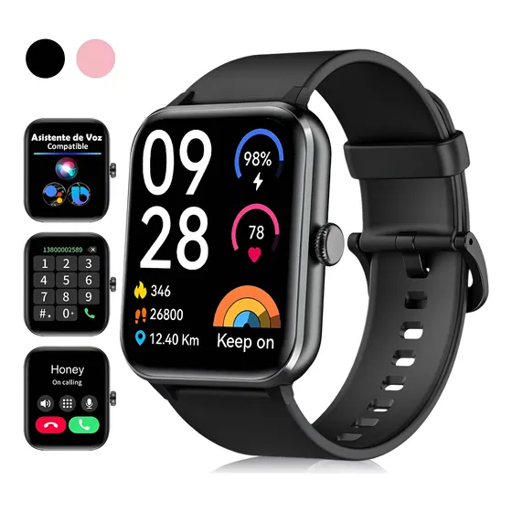 Smartwatch FeipuQu FPR50 Negro 1.85" Resistente al Agua IP68 con Monitoreo Salúd