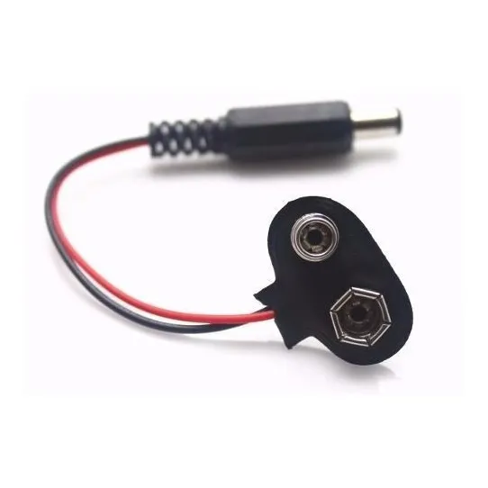 2 X Cabo Adaptador Alimentação Arduino Bateria 9v Saída P4