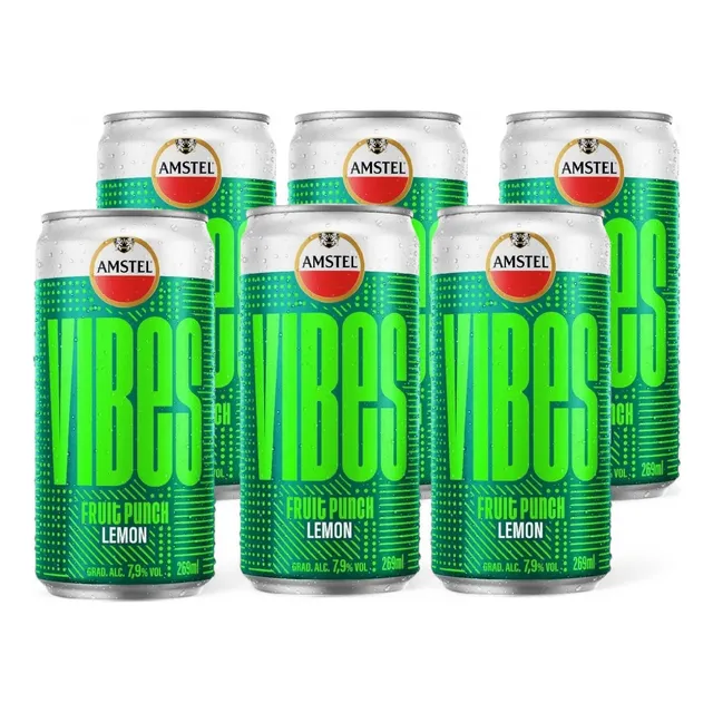 Amstel Vibes Limão  - Kit 6 Unidades -vibes Limão