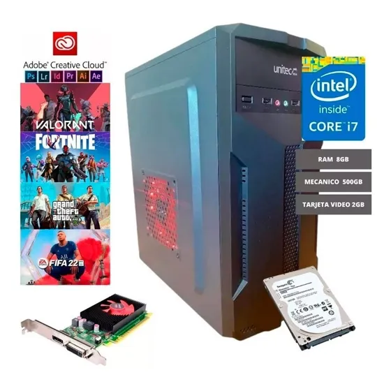 Pc Torre Gamer Core I7 3770 8gb Ram Tarjeta Video R5 340 2gb