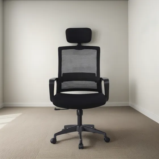 Silla De Oficina Ejecutiva Ergonómica En Malla Color Rojo
