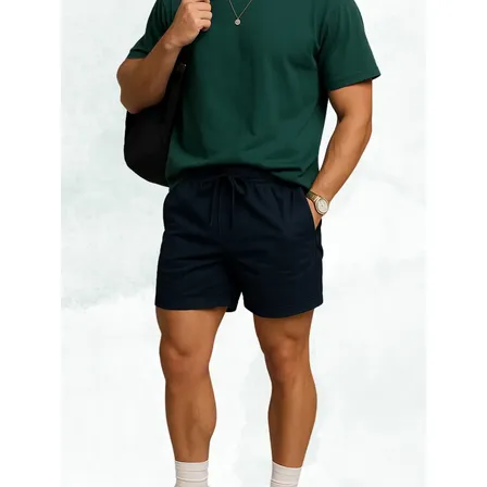 Bermuda Shorts Sarja Masculino Elastano Curto Mauricinho