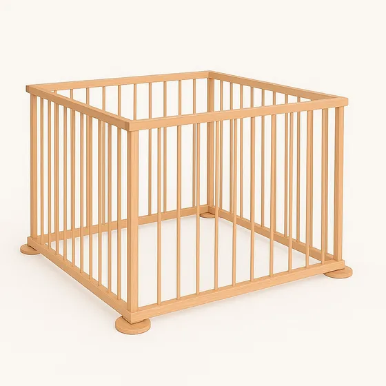 Corral Plegable De Madera Bebé - Seguro, Resistente Plegable