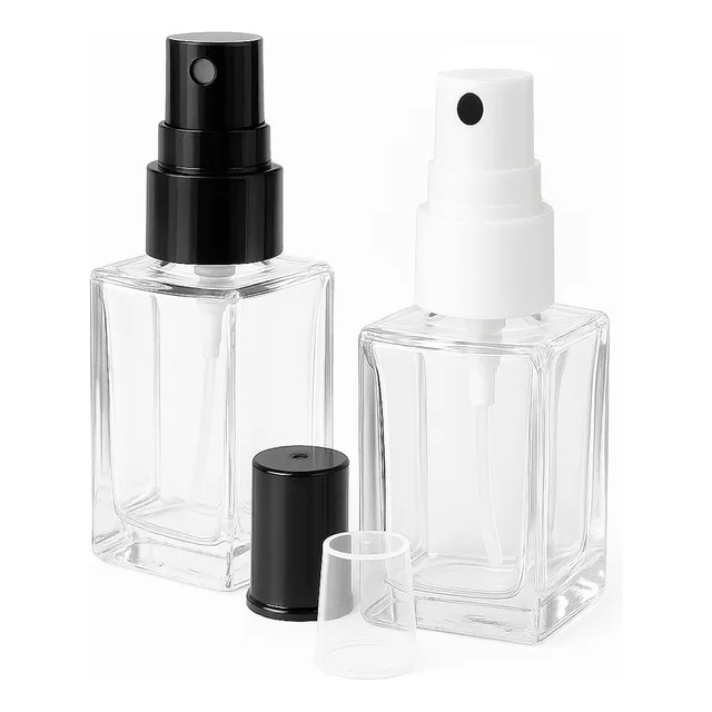 Frasco De Vidro Quadrado 30 Ml Válvula Spray Kit Com 25 Unid