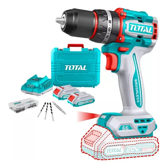 Taladro Percutor Atornillador 1\u002F2 66nm Total Tidli20668 Color Verde oscuro Frecuencia 50 60HZ | Cuotas sin interés