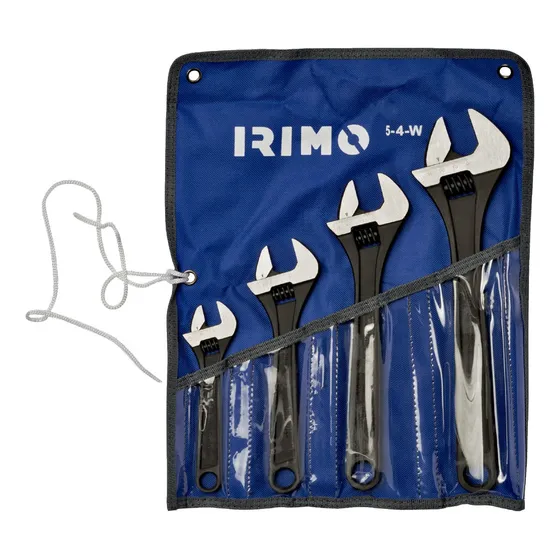 Juego Llave Francesa Ajustable Irimo 6 8 10 12'' 4pz Estuche