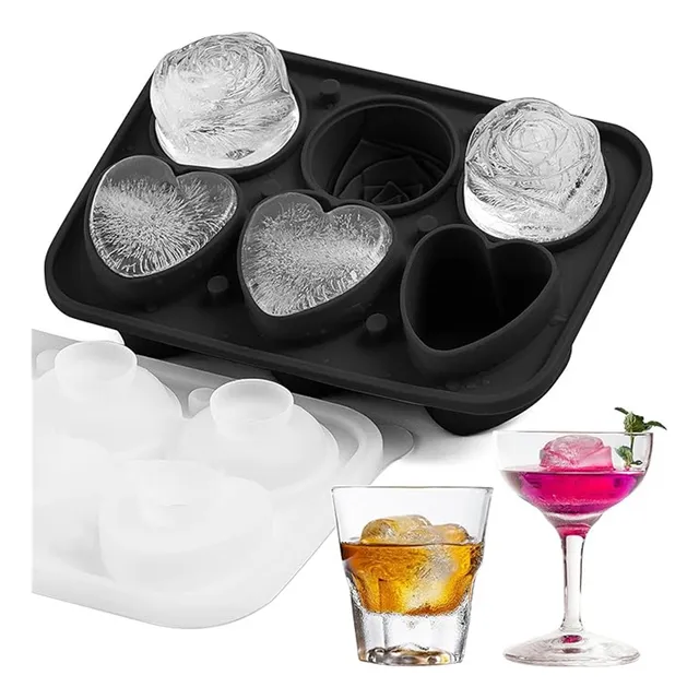 Cubeta De Hielo Silicona Whisky Tragos Coctel 2 Formas