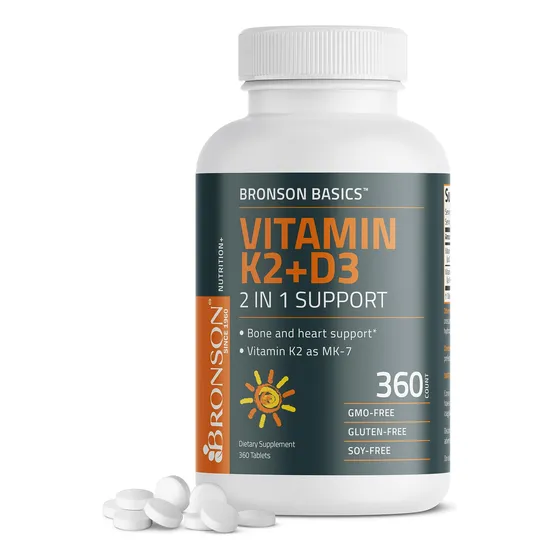 Suplemento Bronson Basics De Vitamina K2 D3 5000 Ui (125 Mcg