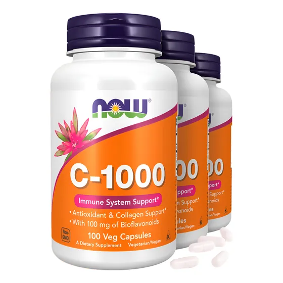 Kit 3 Vitamina C | Bioflavonoides | 100 Caps Veganas