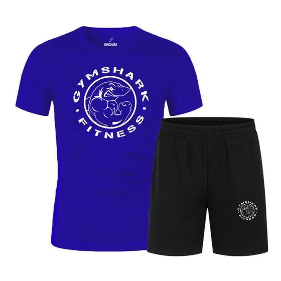 Conjunto Deportivo Gymshark Legacy Supreem Playera Y Short Azul Rey Lisa G