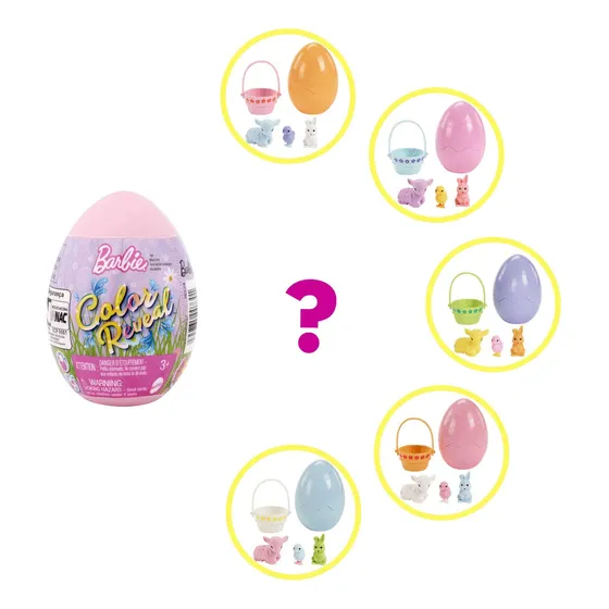 Huevo De Pascua Toy Barbie Color Reveal Con 6 Sorpresas Hcc7