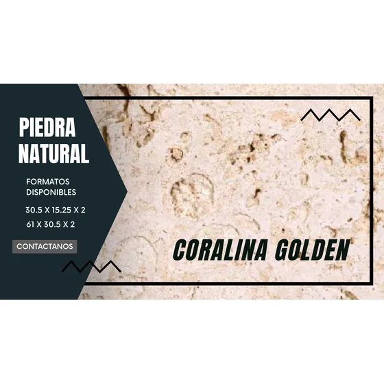 Piedra Natural Coralina Golden - Elegancia Y Durabilidad