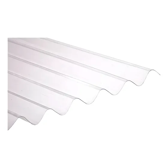 Chapa Ondulada De Policarbonato Eco 1.26m X 4.50m  Gris Humo