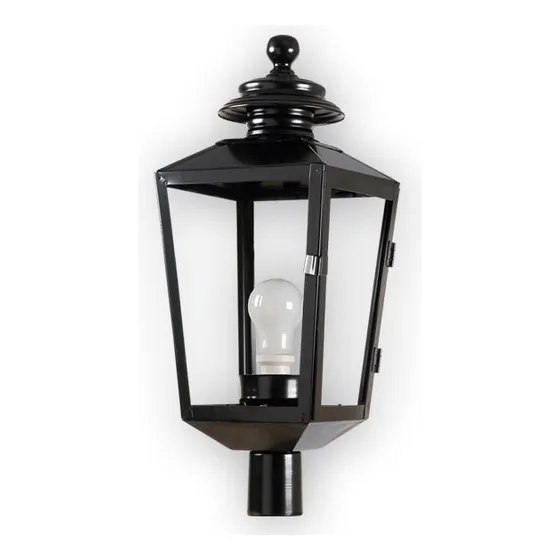 Farol De Poste Grande/hierro P/pie Exterior Jardin Apto Led
