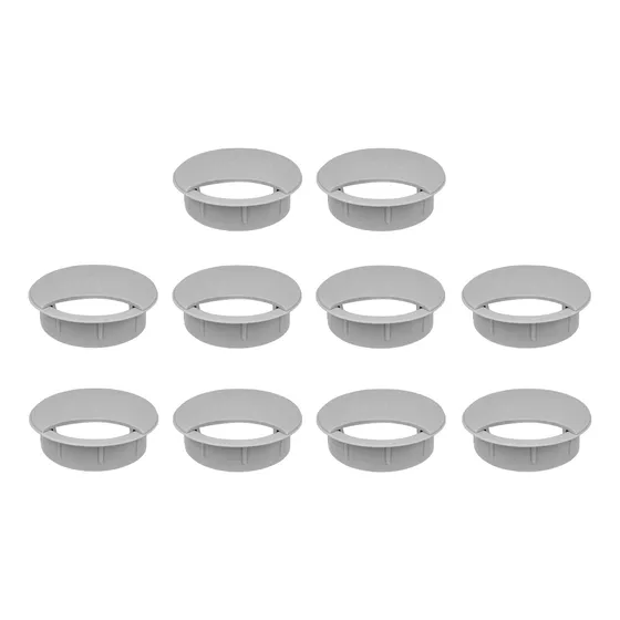 Kit 10 Acabamento Passa Fios Moveis Redondo 59mm