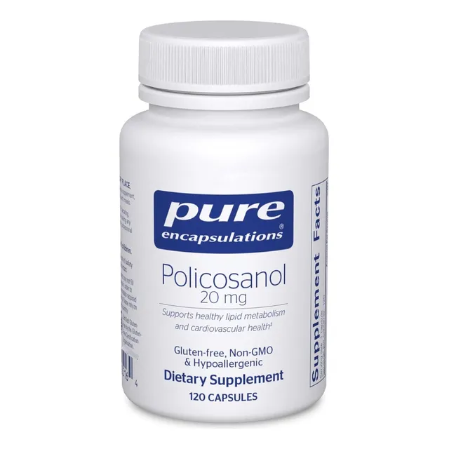 Policosanol 20 Mg Pure Encapsulations 120 Cápsulas Sabor Sin Sabor