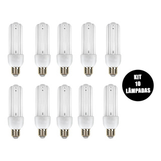 Lampada Fluorescente Kit 10 Uni 15w Branco Frio Lampada Fluorescente Kit 10 Uni 15w Branco Frio