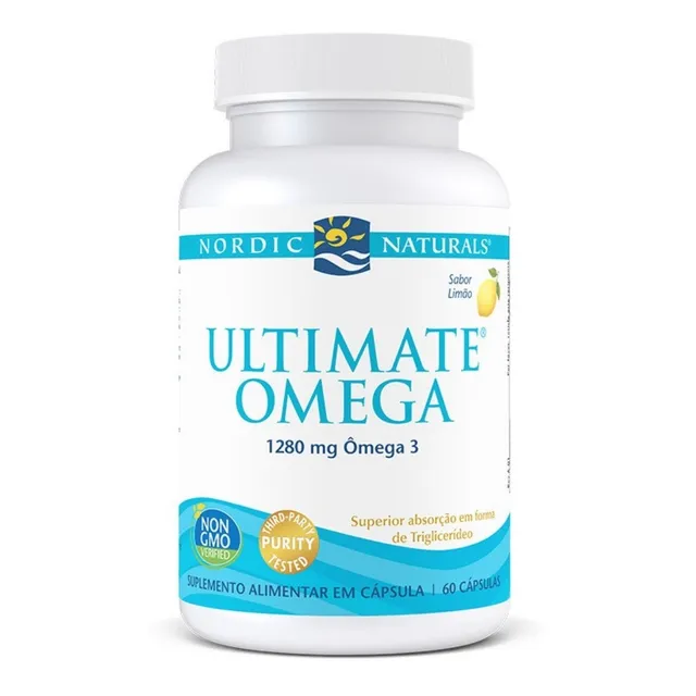 Ultimate Omega - Omega 3 Nordic Naturals 60 cápsulas blandas Imp Eua con sabor a limón