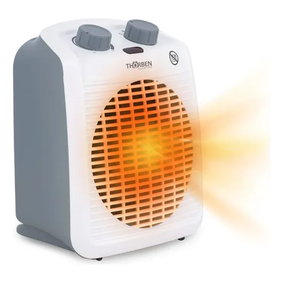 Termoventilador Calefactor Electrico Bajo Consumo Estufa Thorben Thor Fh 2000 20m2 2000w Turbo Resiste Humedad Mobar Certificacion Ip21 Sistema De Seguridad Funcion Ventilador 2 En 1