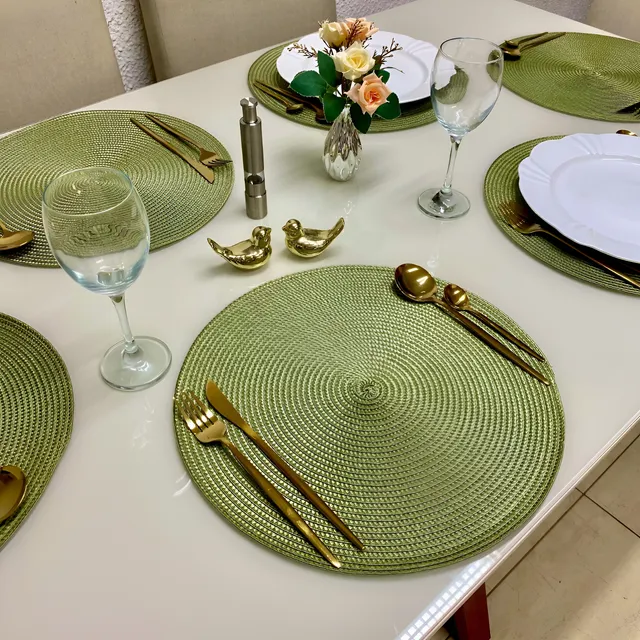 Kit 6 Pçs Jogo Americano Redondo Sousplat - Lugar Americano