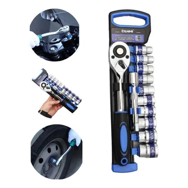 Kit Soquete Sextavado 1/2 Catraca 12 Pçs 10-22mm C/ Extensão