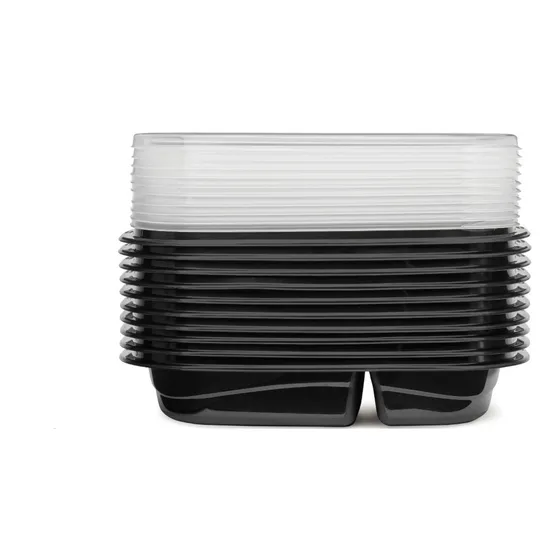 Set De 10 Recipientes Con Tapa (3,7c) Negro Rubbermaid