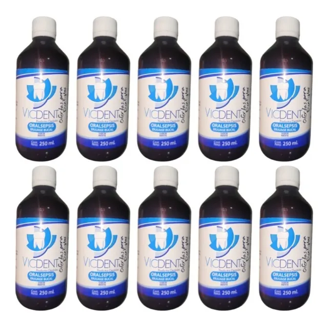 10 Enjuagues Clorhexidina Para Gingivitis Sabormenta 250ml