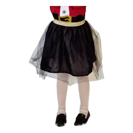 Falda Tutú Negro Con Dorado