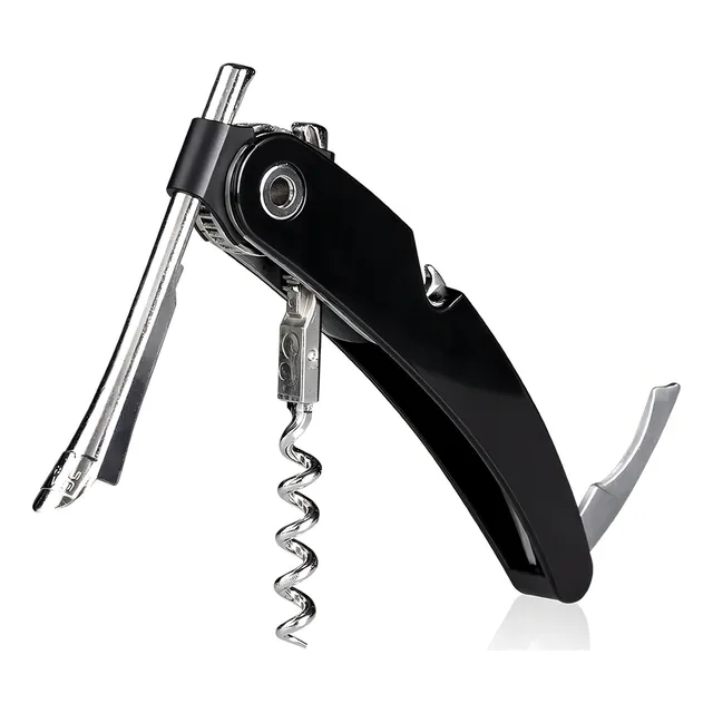 Sacacorcho 1 Tiempo Vacuvin Corkscrew Pepino Color Negro