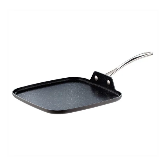 Plancha Lisa Gourmet 28 Cm Aluminio Anodizado Magefesa