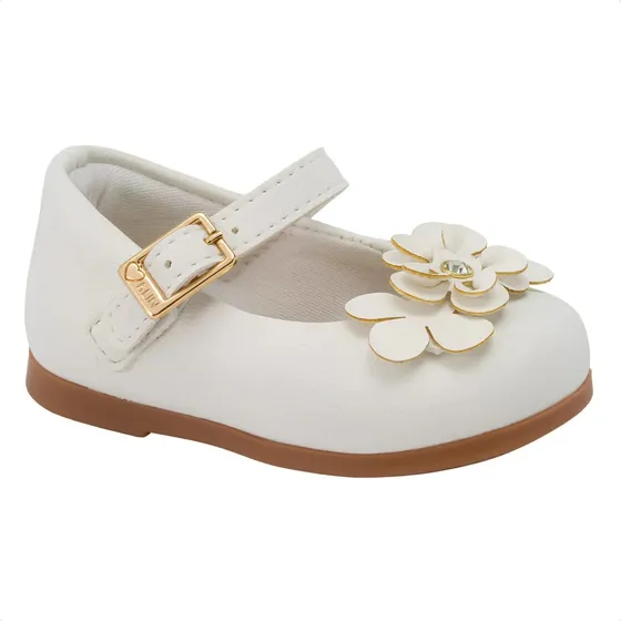 Tênis Klin Festa Meninas Off White Fivela Ajuste Perfeito