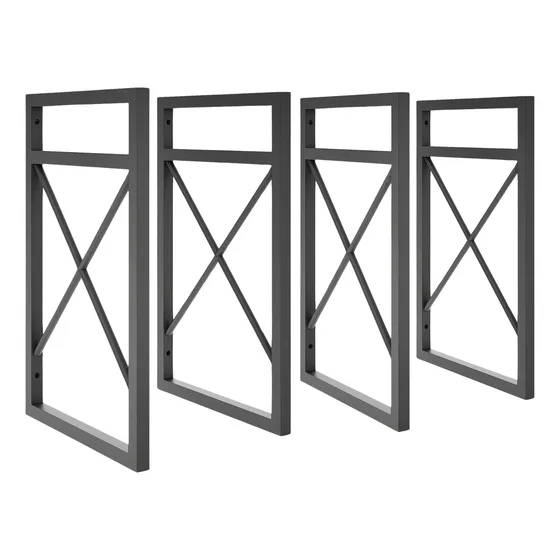 4 Suporte Nicho Prateleira Estilo Industrial Parede 37x20cm