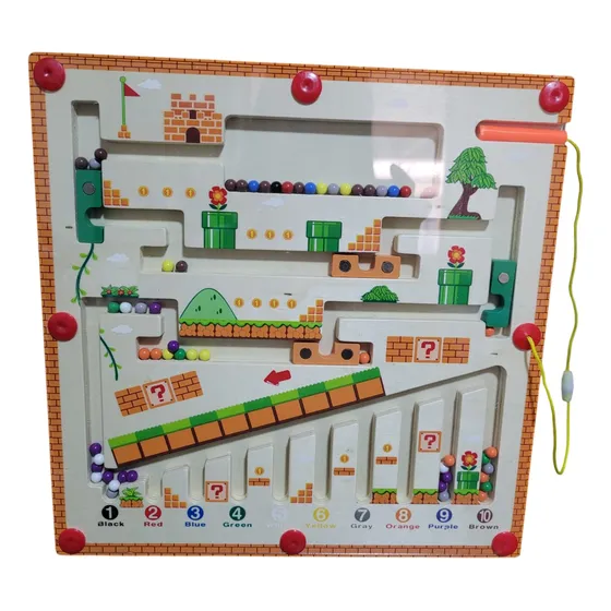 Laberinto Magnético De Colores Y Números Juego Montessori 