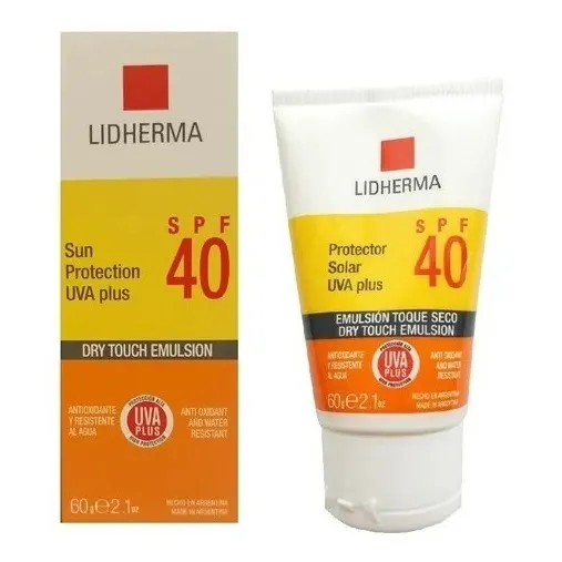 Lidherma Protector Solar Spf 40 Toque Seco No Graso