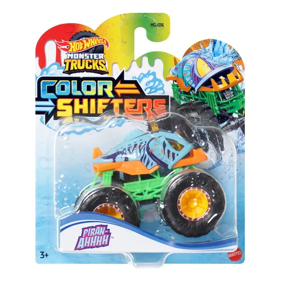Hot Wheels Monster Trucks Color Shifters 1:64 - Piran-ahhhh Color Multicolor