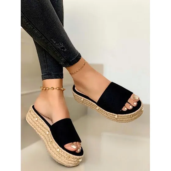 Sandalia Plataforma En Yute Para Dama