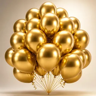 Kit 50 Un Balão Metalizado Bexiga No10 Festa Aniversário Dourado