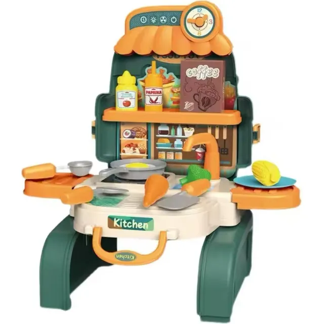 Valija Set De Cocina Mochila 21pc Juego Niños Chef Cocineros