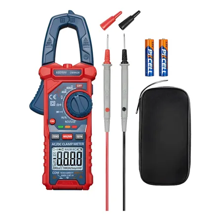 Alicate Amperímetro Digital Astroai 4000 Contagens True Rms 600v 400a