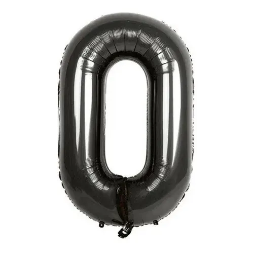 Globos En Forma De Números Negros Grandes 80cm