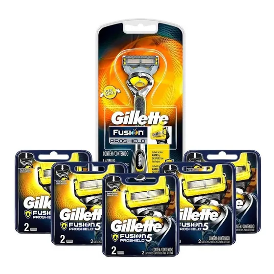 Kit Gillette Fusion Proshield Com 1 Aparelho + 10 Cargas