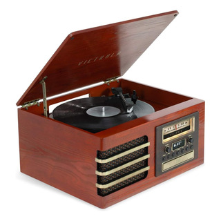 Tocadiscos Retro Victrola De Madera Bluetooth Plato Mejor... Tocadiscos Retro Victrola De Madera Bluetooth Plato Mejor...