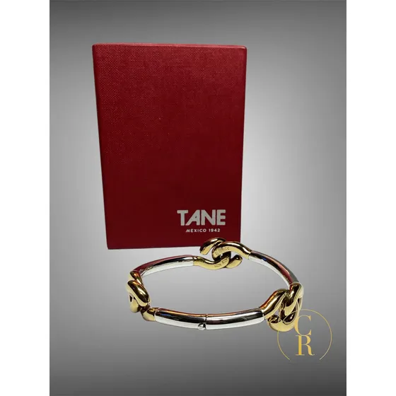 Brazalete Tane Ganchos Entrelazado Vermeil Plateado 17.78 Cm 30.48 Cm