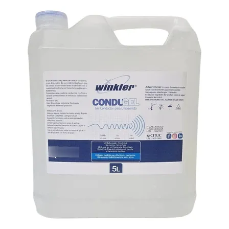 Gel Conductor Ultrasonido Incoloro 5 Lts - Winkler
