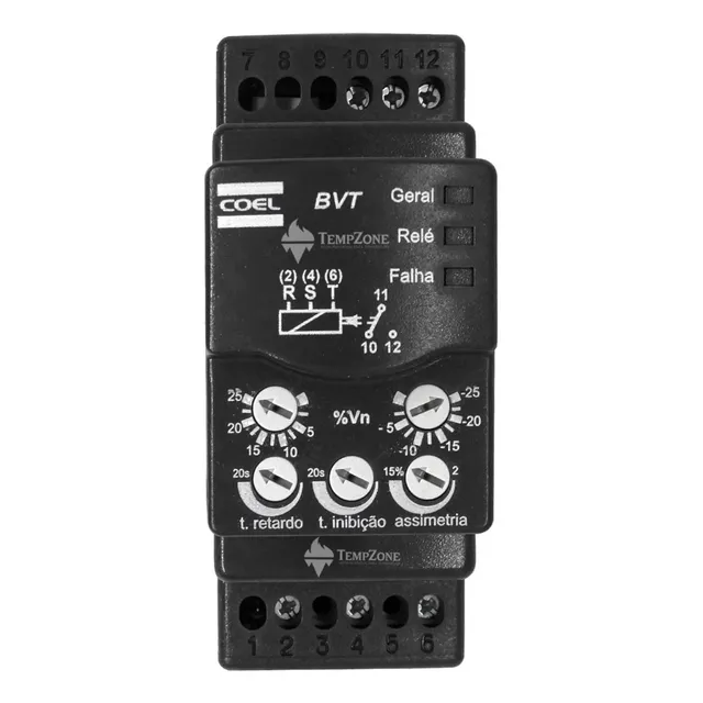 Protector Fase Trifasico 220v Mca Coel Mod Bvtd-p