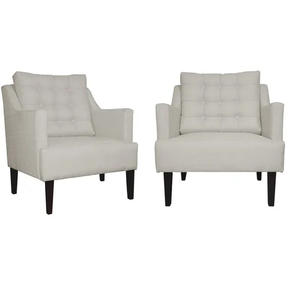 Kit 2 Poltronas Decorativa Stefanie Corino Bege