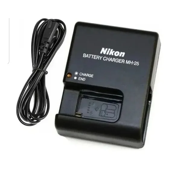 Cargador Nikon Mh-25 D7100 D7000 D7200 D7300 D7400 D7500 Color Negro