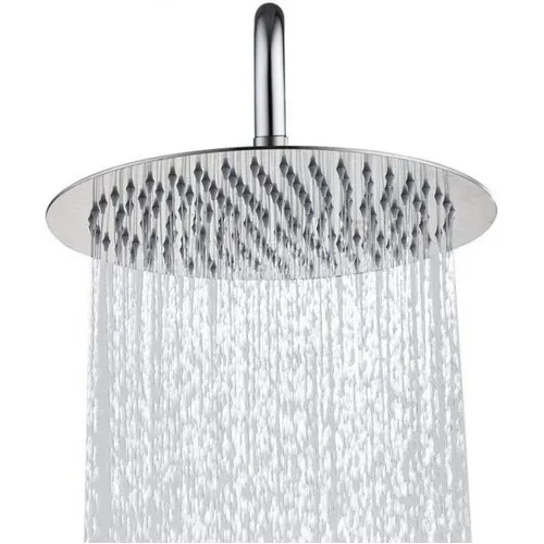 Ducha Redonda,cuadrada Delgada 20cm8¨ Con Tubo De 1/2¨ Acero