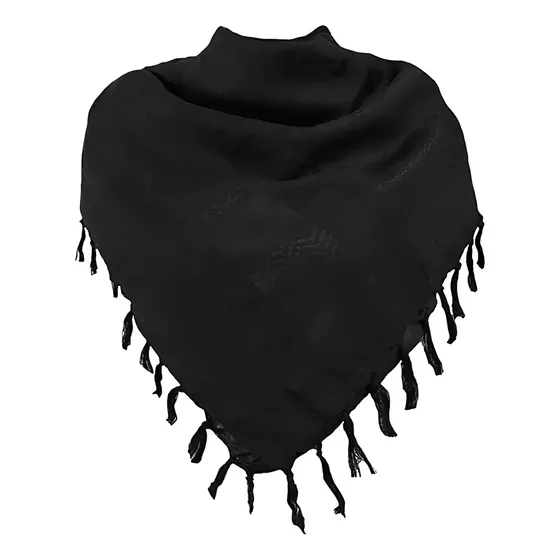 Shemagh Pañuelo Tactico Militar Bufanda Airsoft Paintball Negro Palestina Estandar