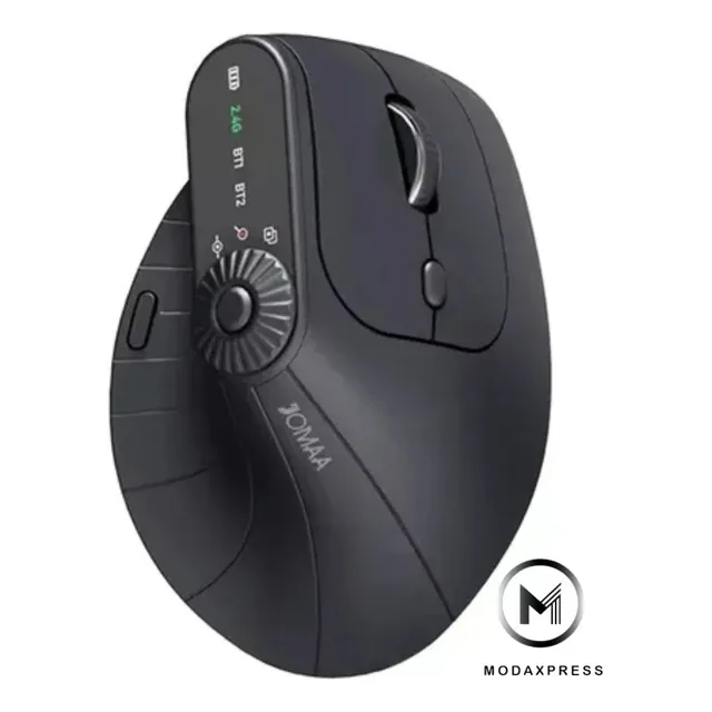 Mouse Vertical Bluetooth 2.4g Inalambrico Ergonomico 5 Botones Recargable Dpi Ajustable Oficina Trabajo Triple Conexion Bt Forma Simultaneamente Bateria Larga Duracion Silencioso Preciso Modaxpress
